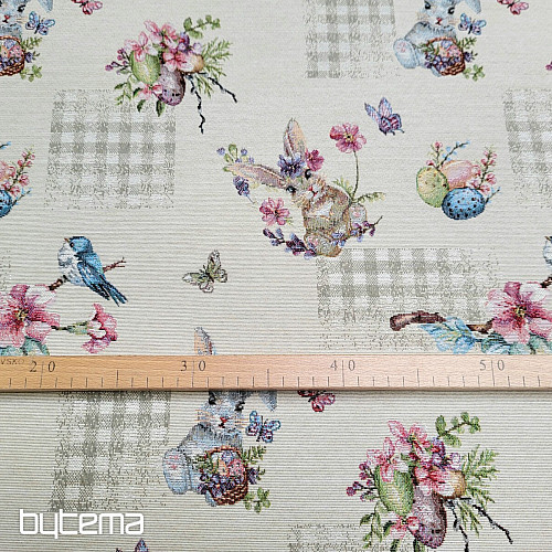 Gobelinstoff OSTERHASE BEIGE