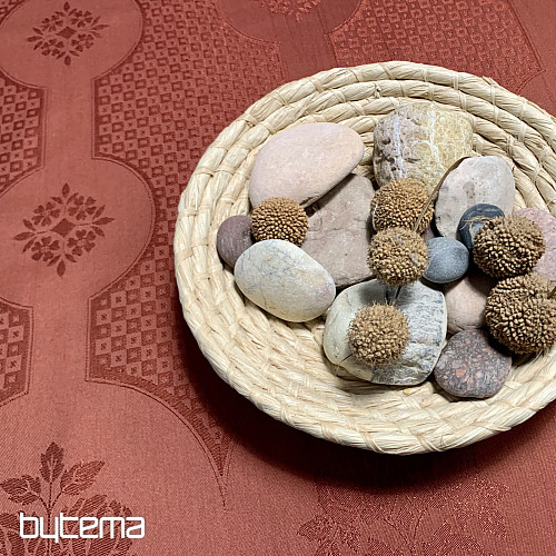 Tischdecke DAMASK Terrakotta 120x140