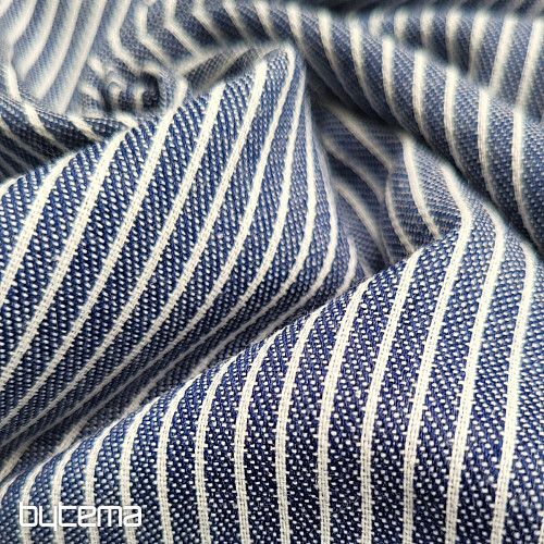 Dekor. Stoff MARINEBLAUER STREIFEN
