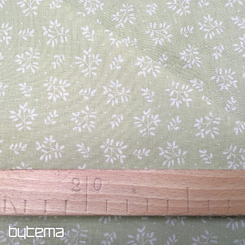 Baumwollstoff GENTLE Twigs GRÜN