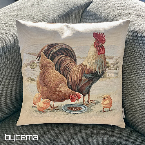 Gobelin-Kissenbezug CHICKEN FAMILY