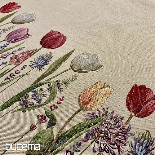 Gobelin-Tischdecke und Schal TULIP BORDURA