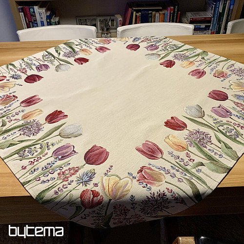 Gobelin-Tischdecke und Schal TULIP BORDURA