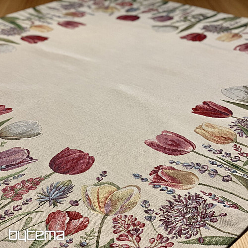 Gobelin-Tischdecke und Schal TULIP BORDURA