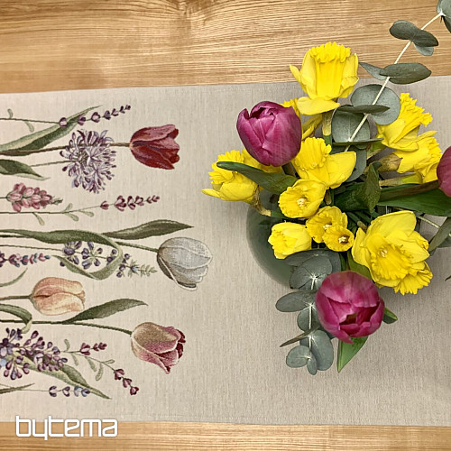Gobelin-Tischdecke und Schal TULIP BORDURA