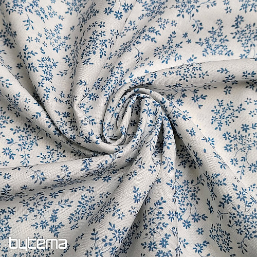 Baumwollstoff PANICULATA BLAU KLEIN