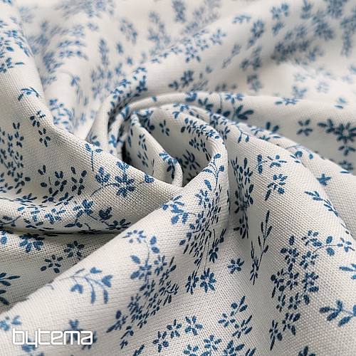 Baumwollstoff PANICULATA BLAU KLEIN