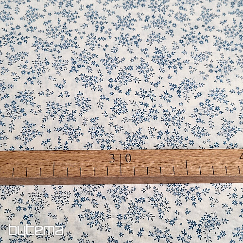 Baumwollstoff PANICULATA BLAU KLEIN