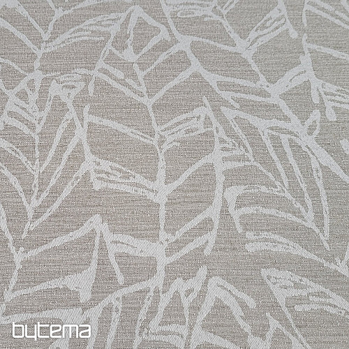 Dekostoff MALVIA Blätter beige