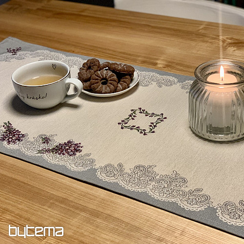 Gobelin-Tischdecke und Schal LAVENDER LACE