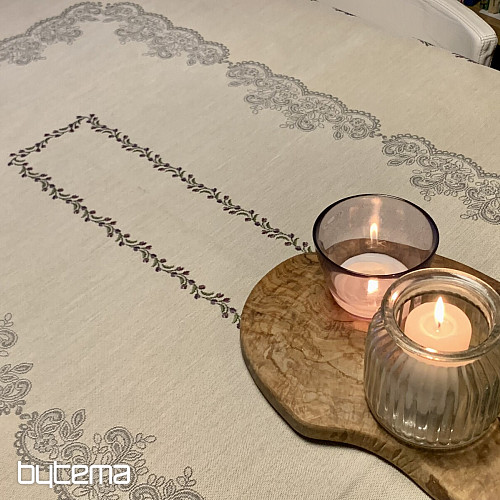 Gobelin-Tischdecke und Schal LAVENDER LACE