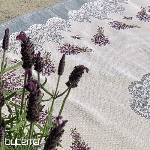 Gobelin-Tischdecke und Schal LAVENDER LACE