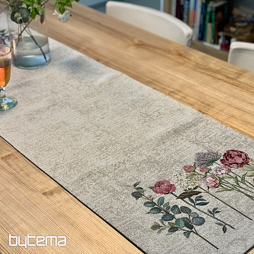 Gobelin-Tischdecke und Schal FLORES TIME