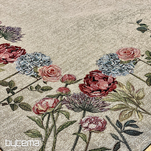 Gobelin-Tischdecke und Schal FLORES TIME