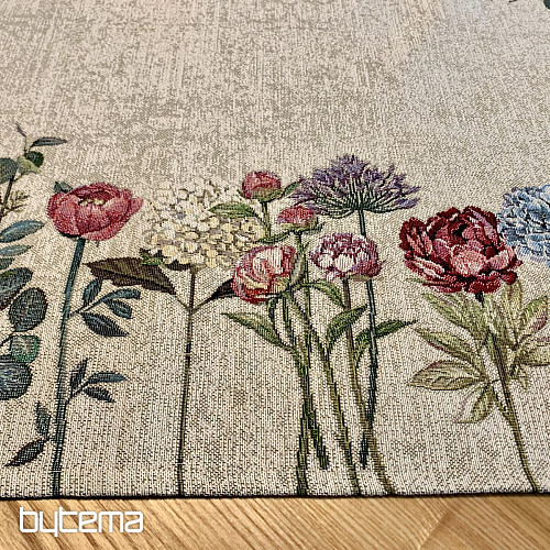Gobelin-Tischdecke und Schal FLORES TIME