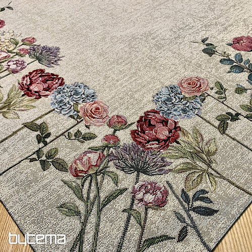 Gobelin-Tischdecke und Schal FLORES TIME