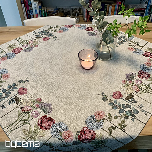 Gobelin-Tischdecke und Schal FLORES TIME