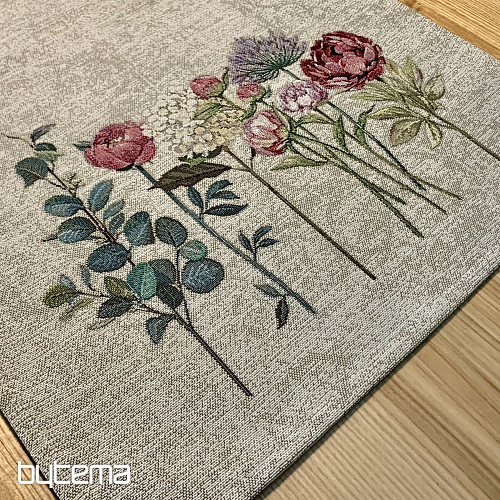 Gobelin-Tischdecke und Schal FLORES TIME