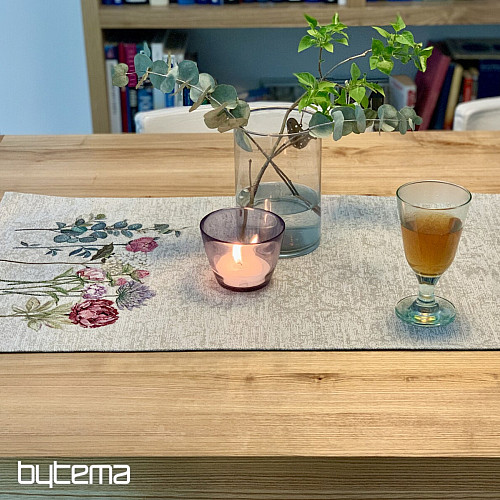 Gobelin-Tischdecke und Schal FLORES TIME