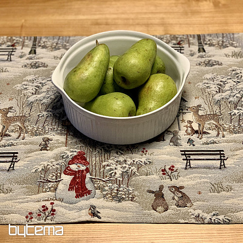 Gobelin-Tischdecke und Schal NIGHT WINTER