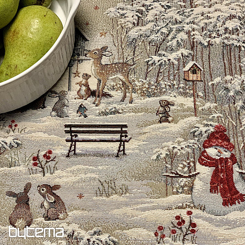 Gobelin-Tischdecke und Schal NIGHT WINTER
