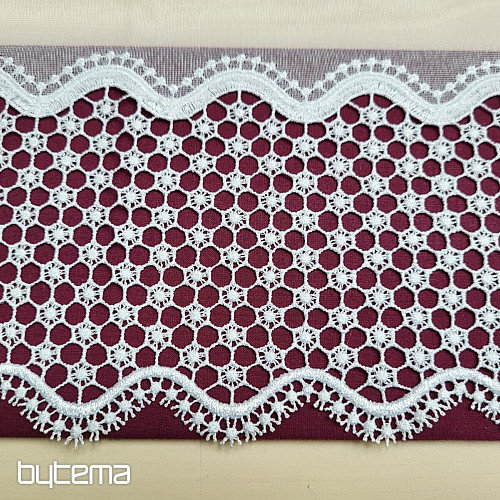 Voile-Vorhang MACRAME weiß