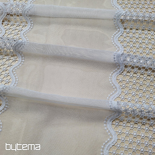 Voile-Vorhang MACRAME weiß