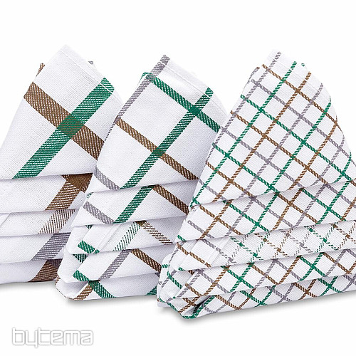 Jacquard-Geschirrtücher MIX CHECK GREEN