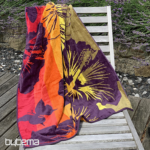 Luxus-Strandtuch GROßE BLUMEN
