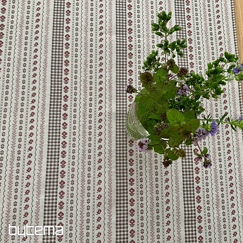 Tischdecke und Schal TOSCANA VALERY RIGA BORDON STRIPE