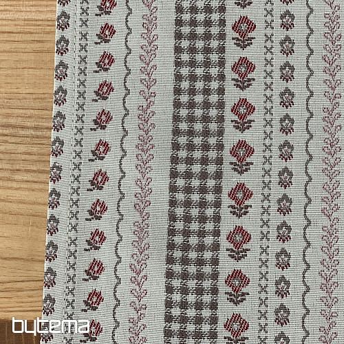 Tischdecke und Schal TOSCANA VALERY RIGA BORDON STRIPE