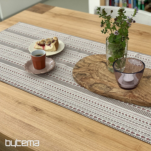 Tischdecke und Schal TOSCANA VALERY RIGA BORDON STRIPE