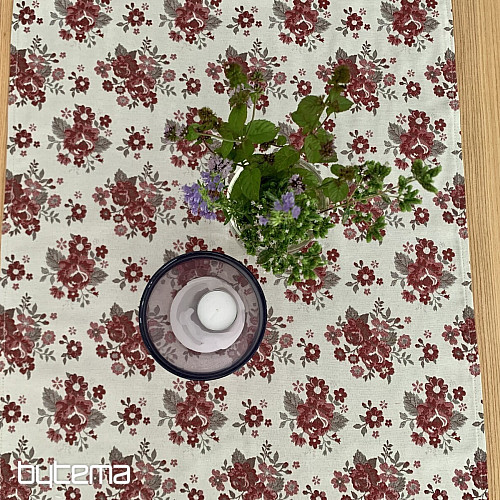 Tischdecke und Schal TOSCANA VALERY FLOWER BORDO