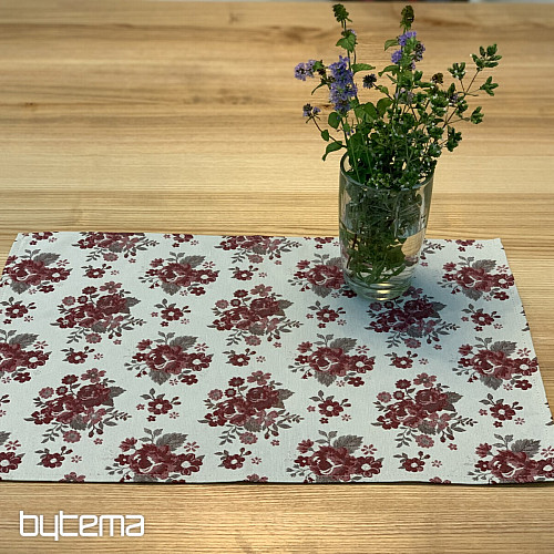 Tischdecke und Schal TOSCANA VALERY FLOWER BORDO