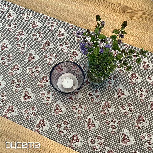 Tischdecke und Schal TOSCANA VALERY 17 HERZEN