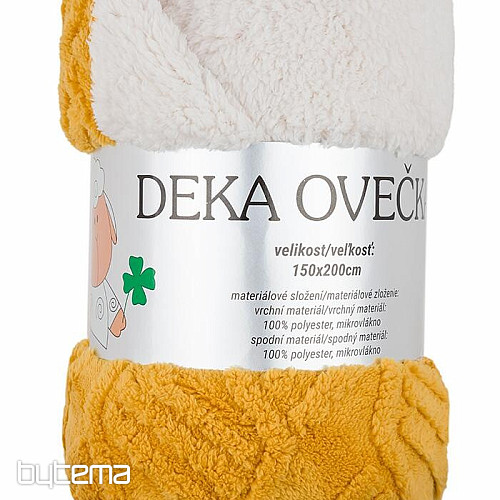 Decke Ovečka LINES OKROVÁ 150 x 200