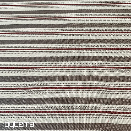 Tischdecke und Schal TOSCANA VALERY MULTI STRIPE bordeaux