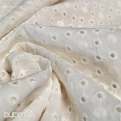 Bestickter Musselin CREME