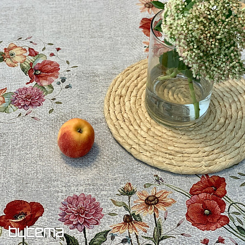 Gobelin-Tischdecke und Schal WIESENBLUMEN