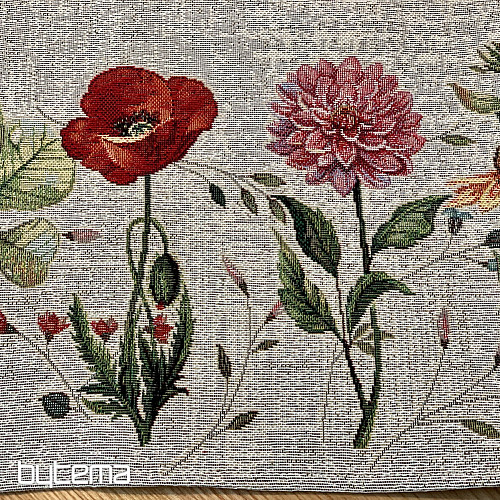 Gobelin-Tischdecke und Schal WIESENBLUMEN