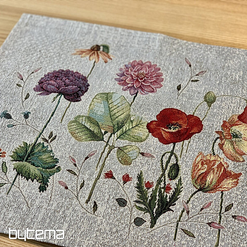 Gobelin-Tischdecke und Schal WIESENBLUMEN
