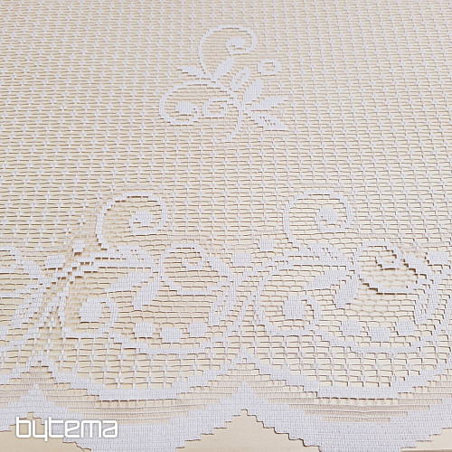 Jacquard-Vorhang V 215 weiß