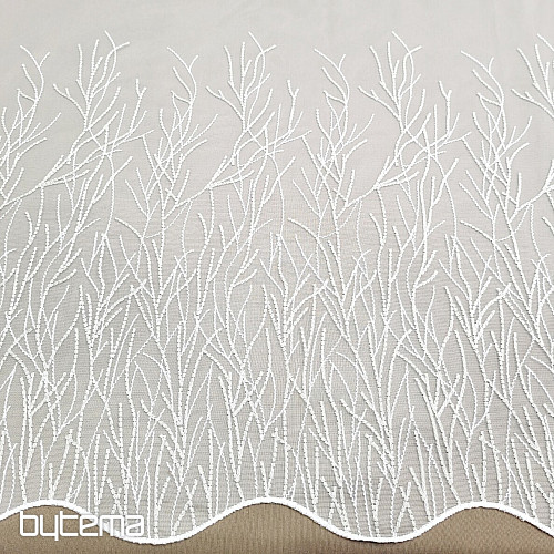 Luxuriöser bestickter Vorhang GERSTER 11804/0840 beige weiß