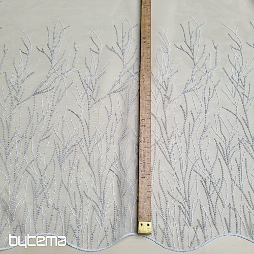 Luxuriöser bestickter Vorhang GERSTER 11804/0840 beige weiß