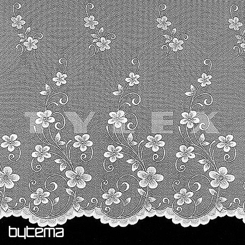 Jacquard-Vorhang A3466 CLIPING FLOWERS weiß