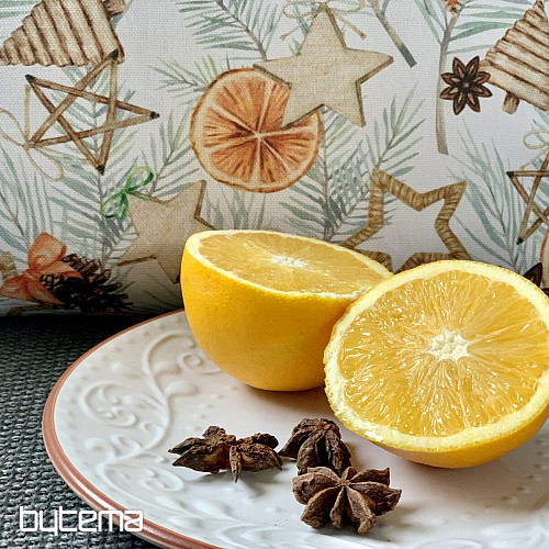 Weihnachtsdekorativer Überzug GETROCKNETE ORANGEN