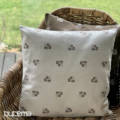 Dekorativer Bezug ALPENBLUMEN Jacquard BEIGE