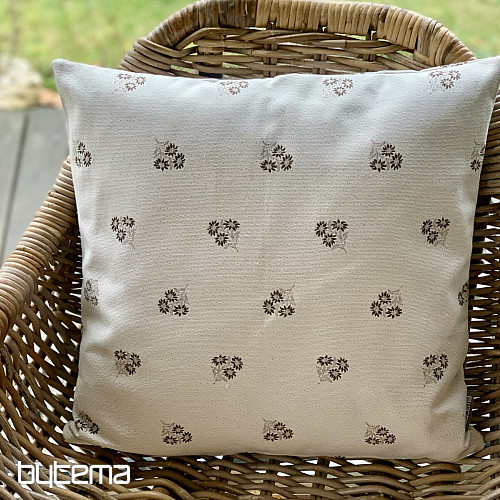 Dekorativer Bezug ALPENBLUMEN Jacquard BEIGE