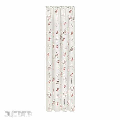 NATUR Gerster Vorhang BLUMEN ROT