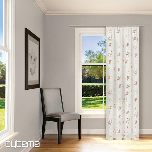 NATUR Gerster Vorhang BLUMEN ROT